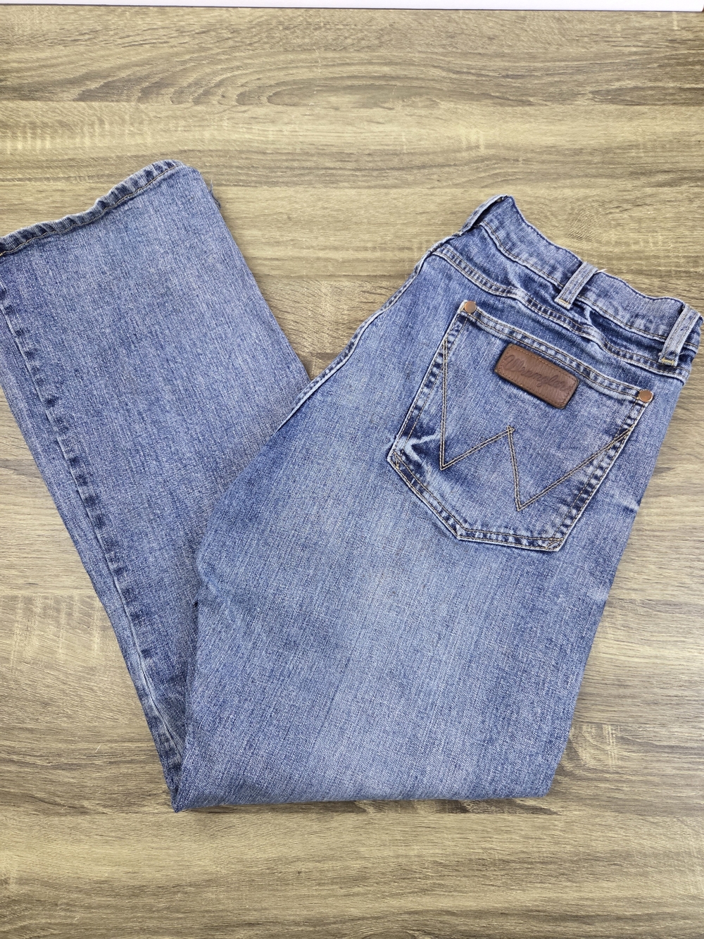 Wrangler Retro Slim Bootcut Jeans Men's 36x30 Blue Denim Stretch Cowboy
